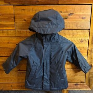 Zara Kids Navy Blue Hooded Rain Jacket
